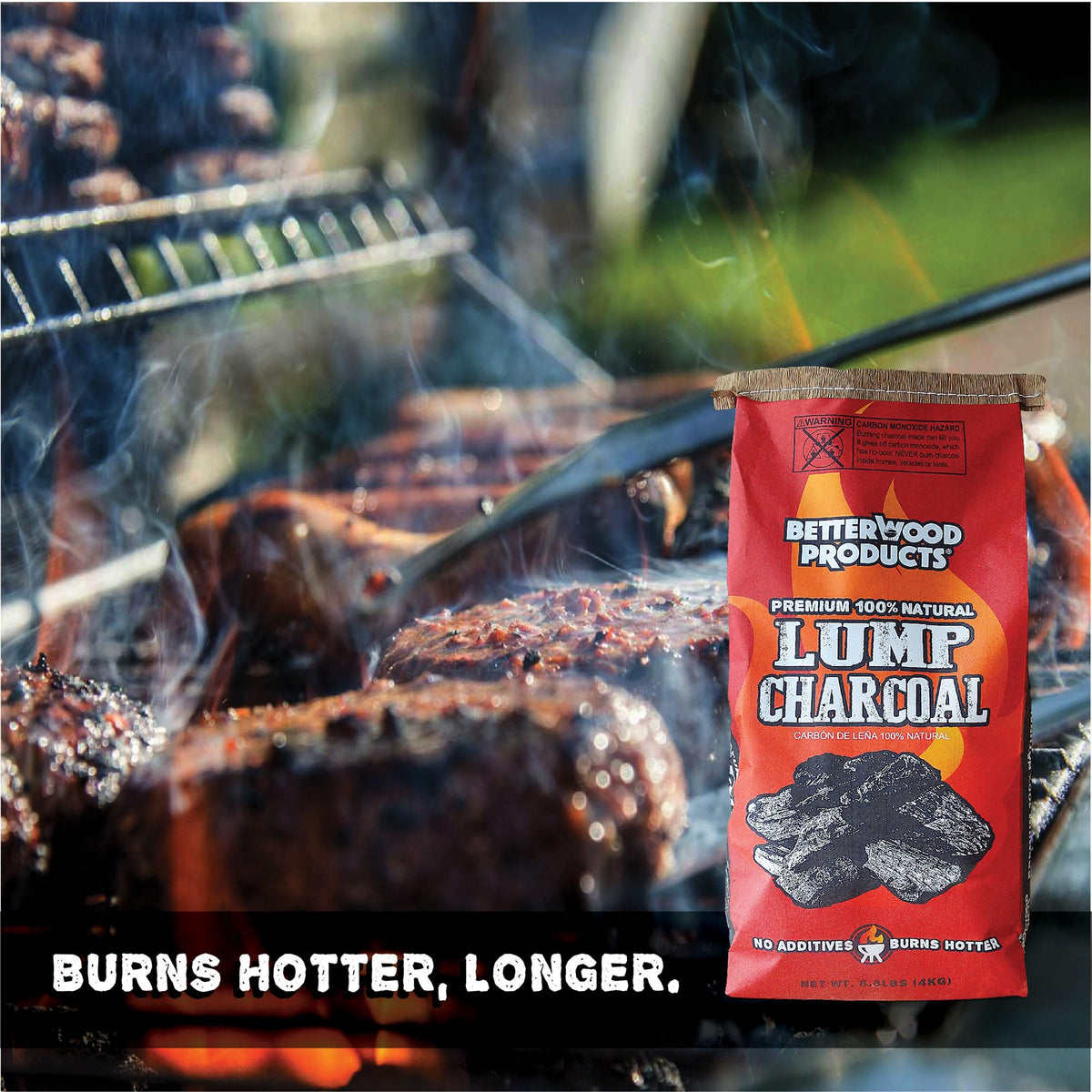 100% All Natural Hardwood Lump Charcoal 17.6 Pounds T331501