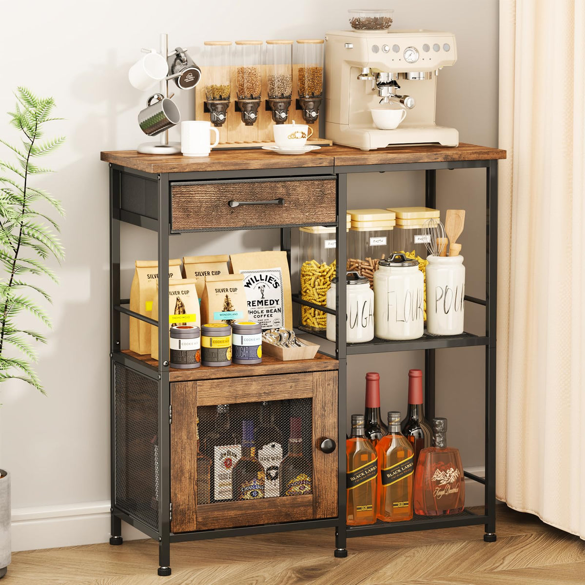 Coffee Bar Cabinet with Drawers K309646
