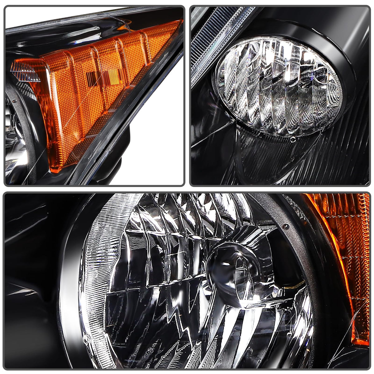 Chrome Housing Clear Corner Headlight Assembly G9415