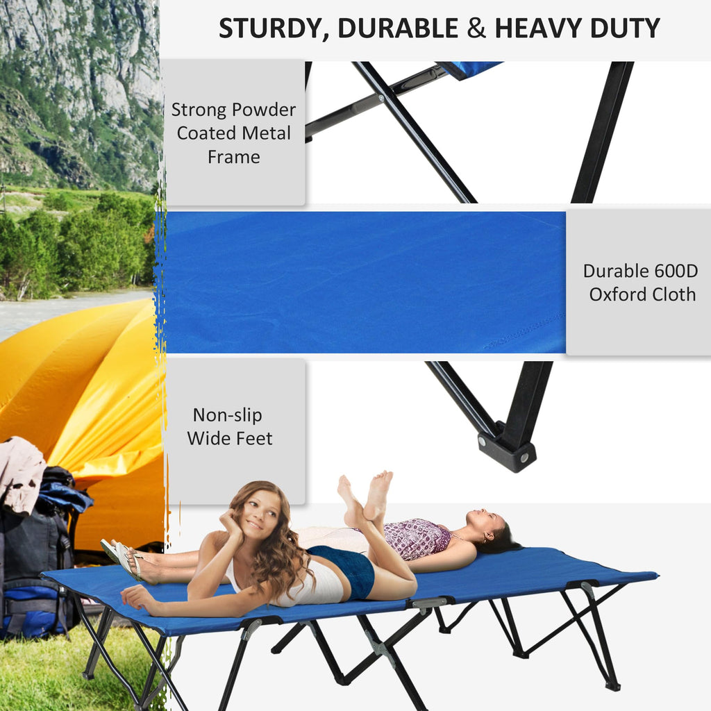 2 Person Folding Camping Cot with Carry Bag E71637