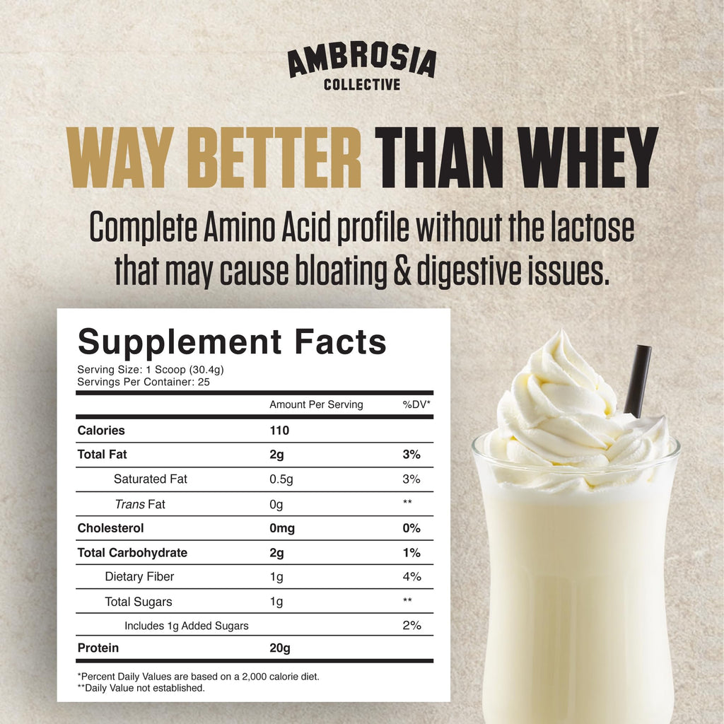 Plant Based Vegan Pea Protein Powder 20g Vanilla A854921