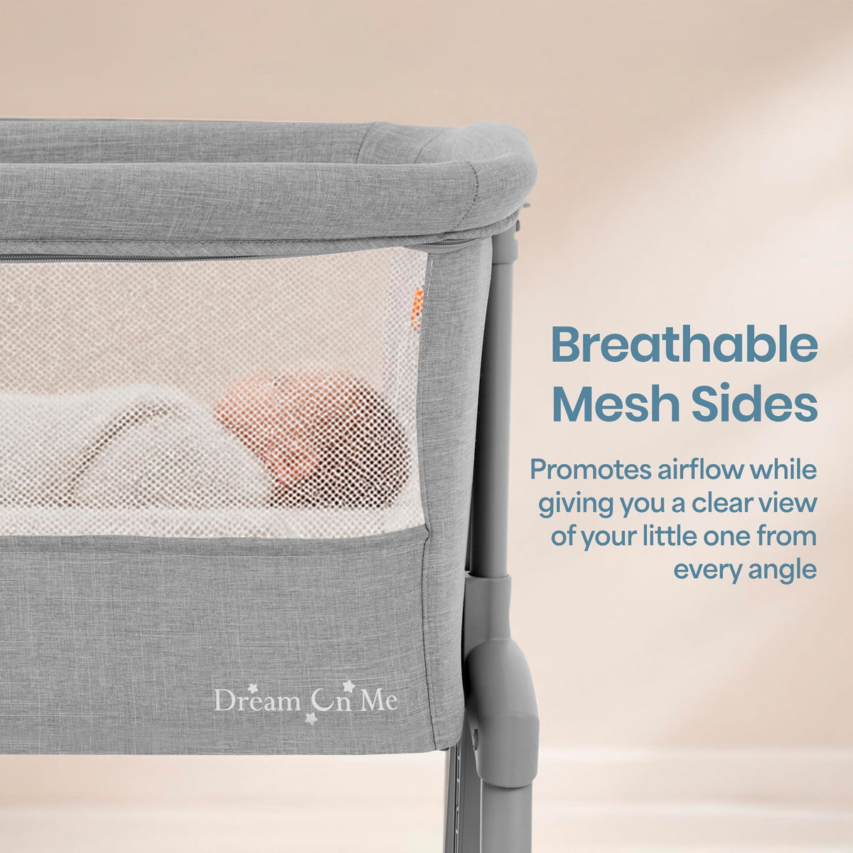 Foldable Portable Bassinet - Gray W241819