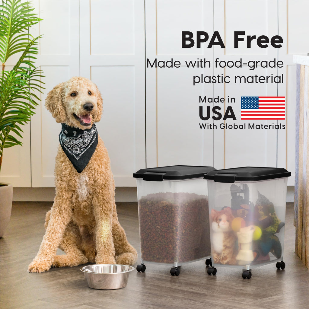 Dog Food Storage Container 2-Pack Black U93370