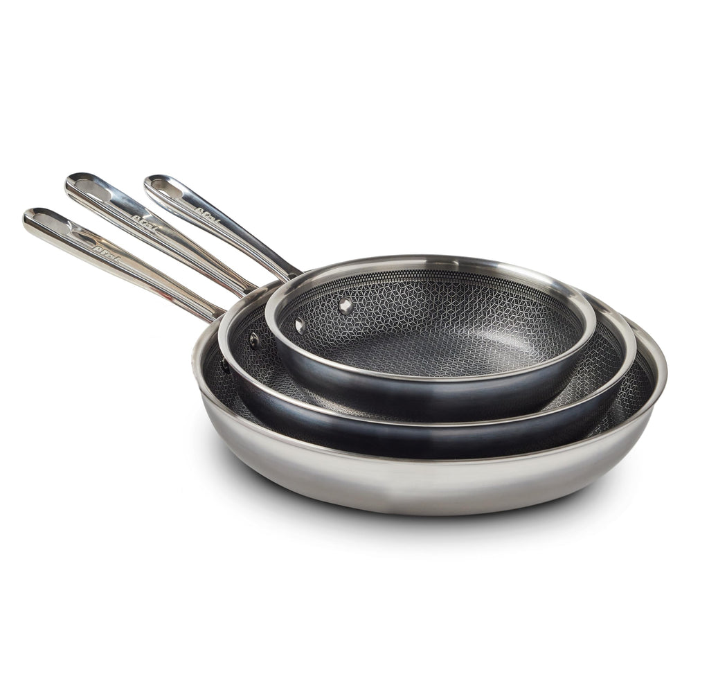3 Piece Stainless Steel Frypan Cookware Set X322