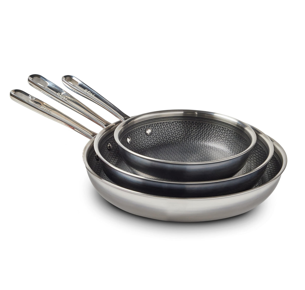 3 Piece Stainless Steel Frypan Cookware Set X322