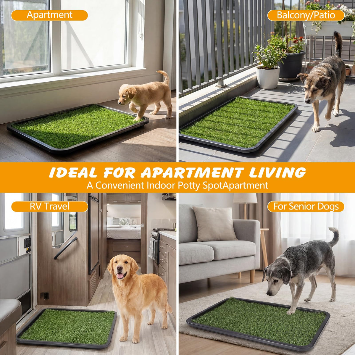 Dog Grass Pad with Tray 30 x 20 in U439