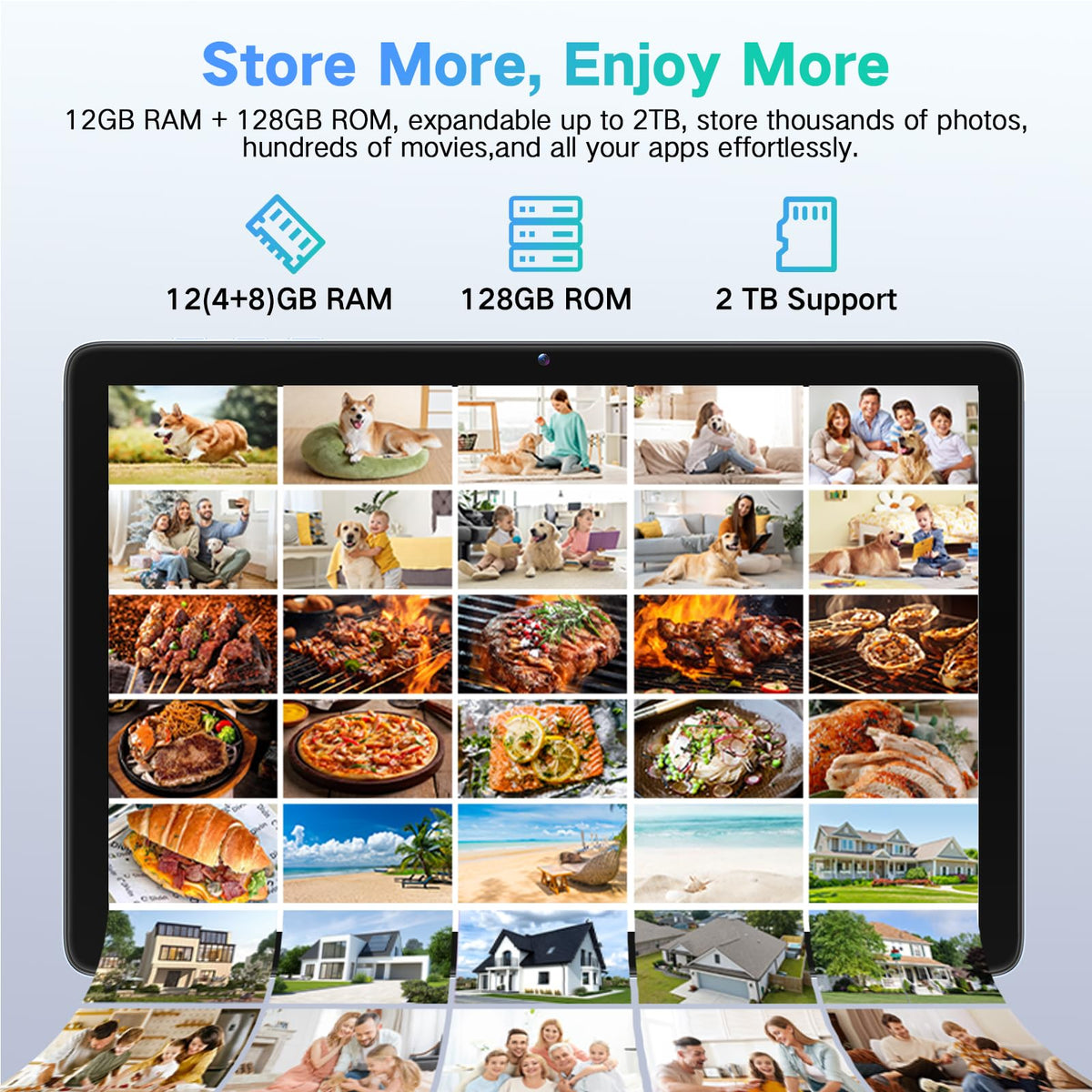 Android 15 Tablet 10.1 Inch Octa-Core 12GB RAM 128GB ROM G871150
