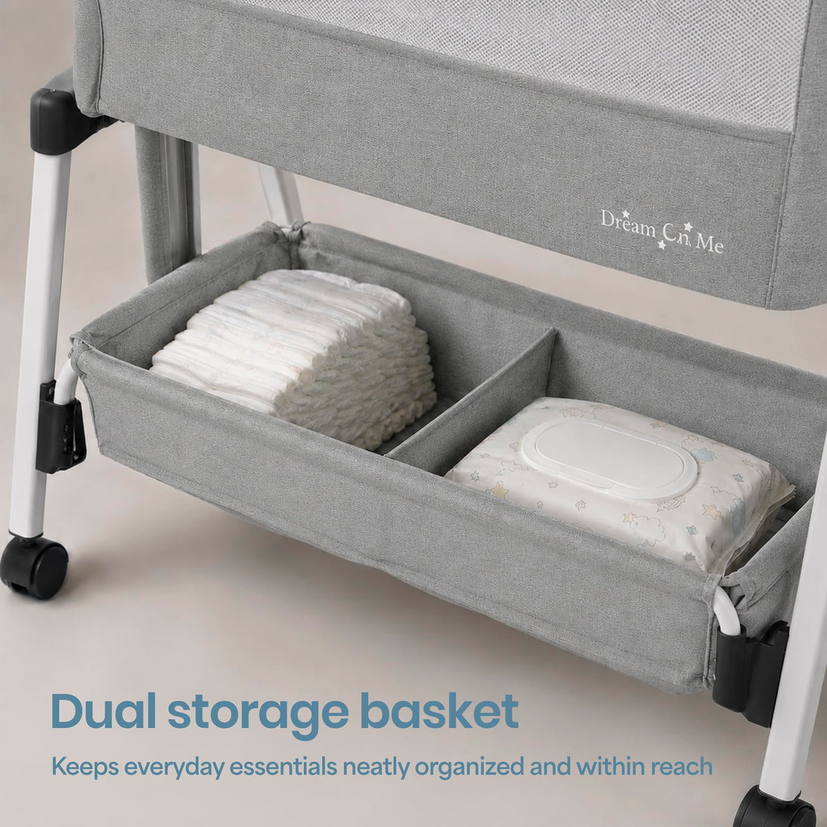Foldable Portable Bassinet - Gray W241819