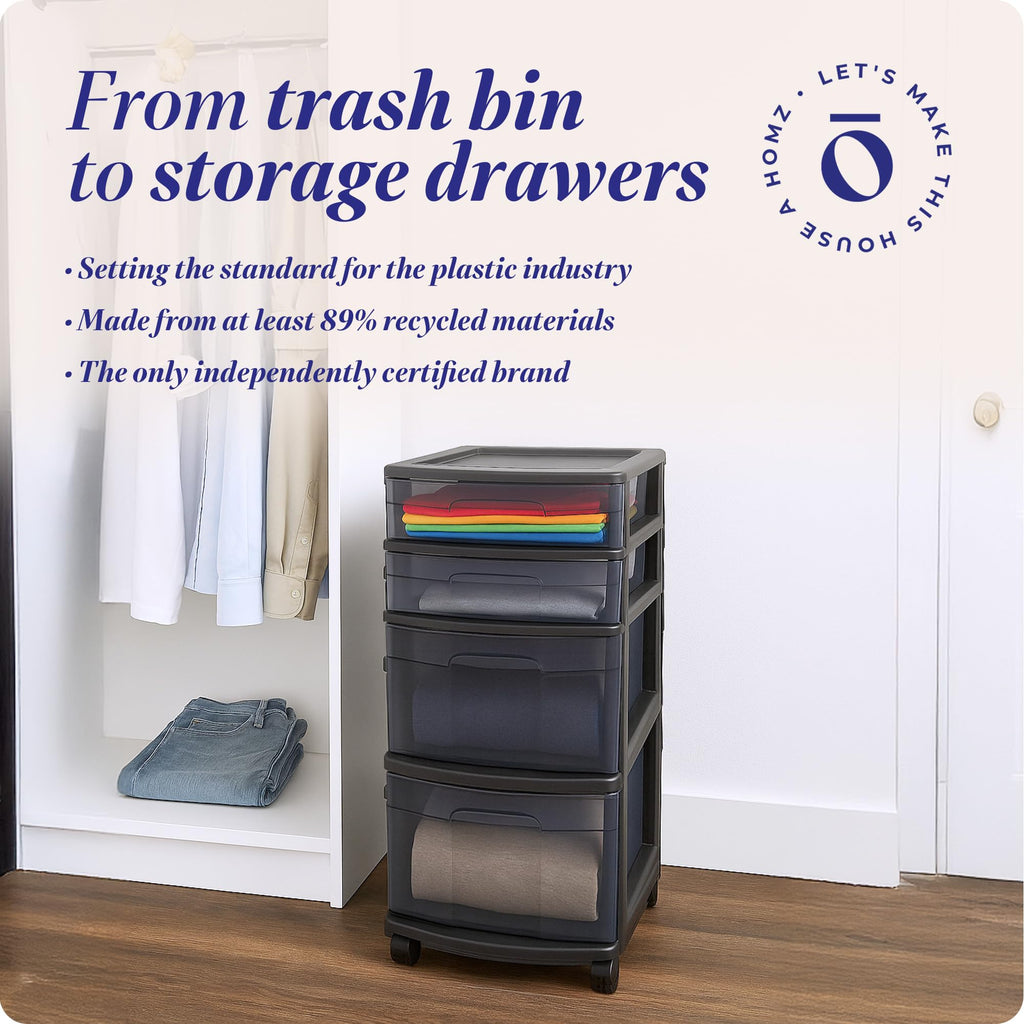 4-Tier Storage Cart with Removable Wheels T150821