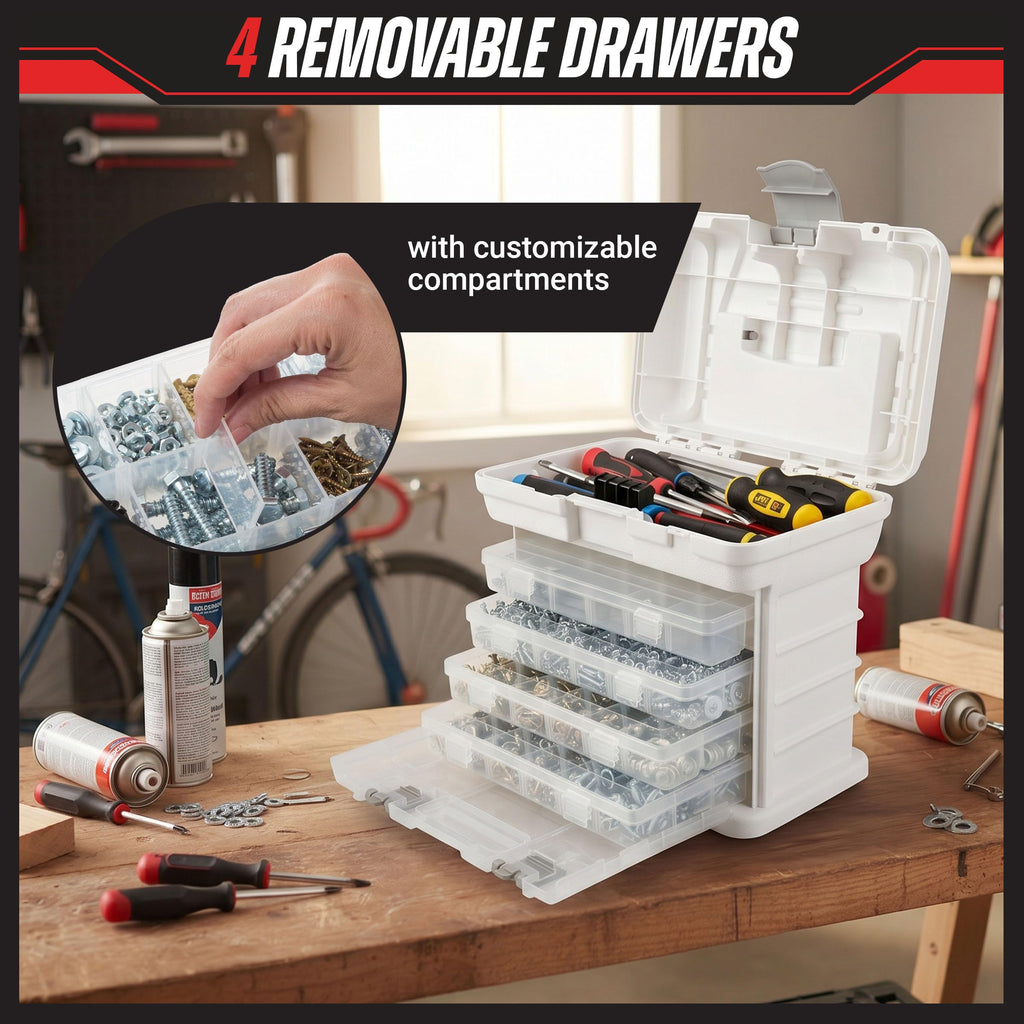 Portable Tool Box Small Parts Organizer with Drawers Z98222