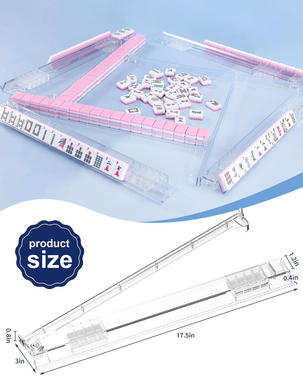 4Pcs Non-Slip Acrylic Mahjong Racks Z437249
