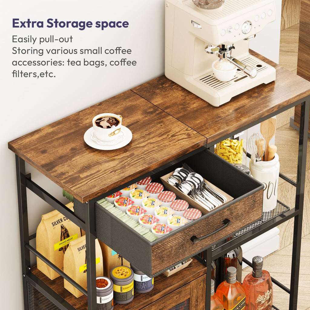 Coffee Bar Cabinet with Drawers K309646