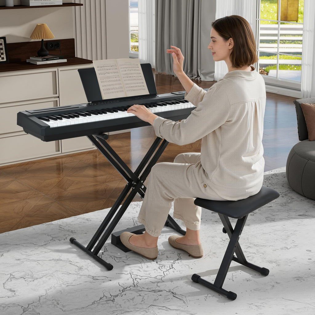 88 Key Weighted Hammer Action Digital Piano with Stand and 3 Pedal Unit H59066