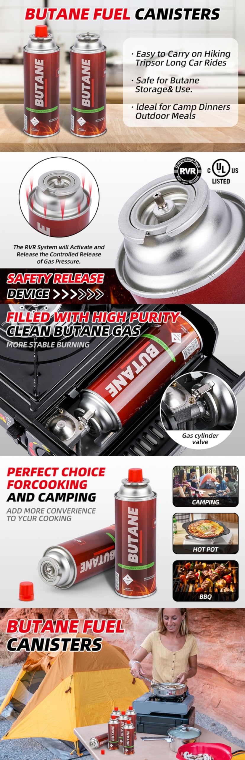 Butane Fuel Cylinders (4) O59204
