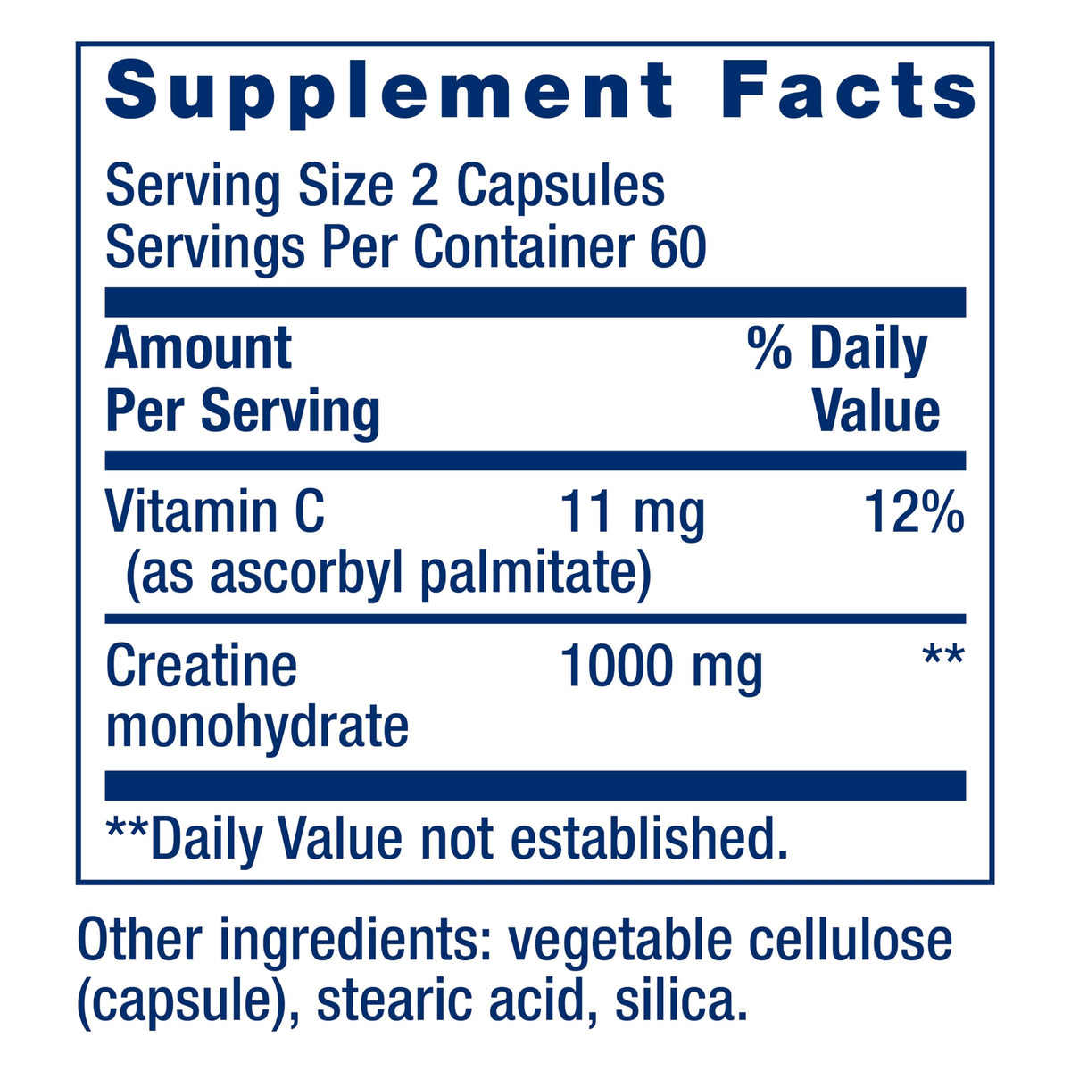 Creatine Monohydrate 120 Capsules J517442