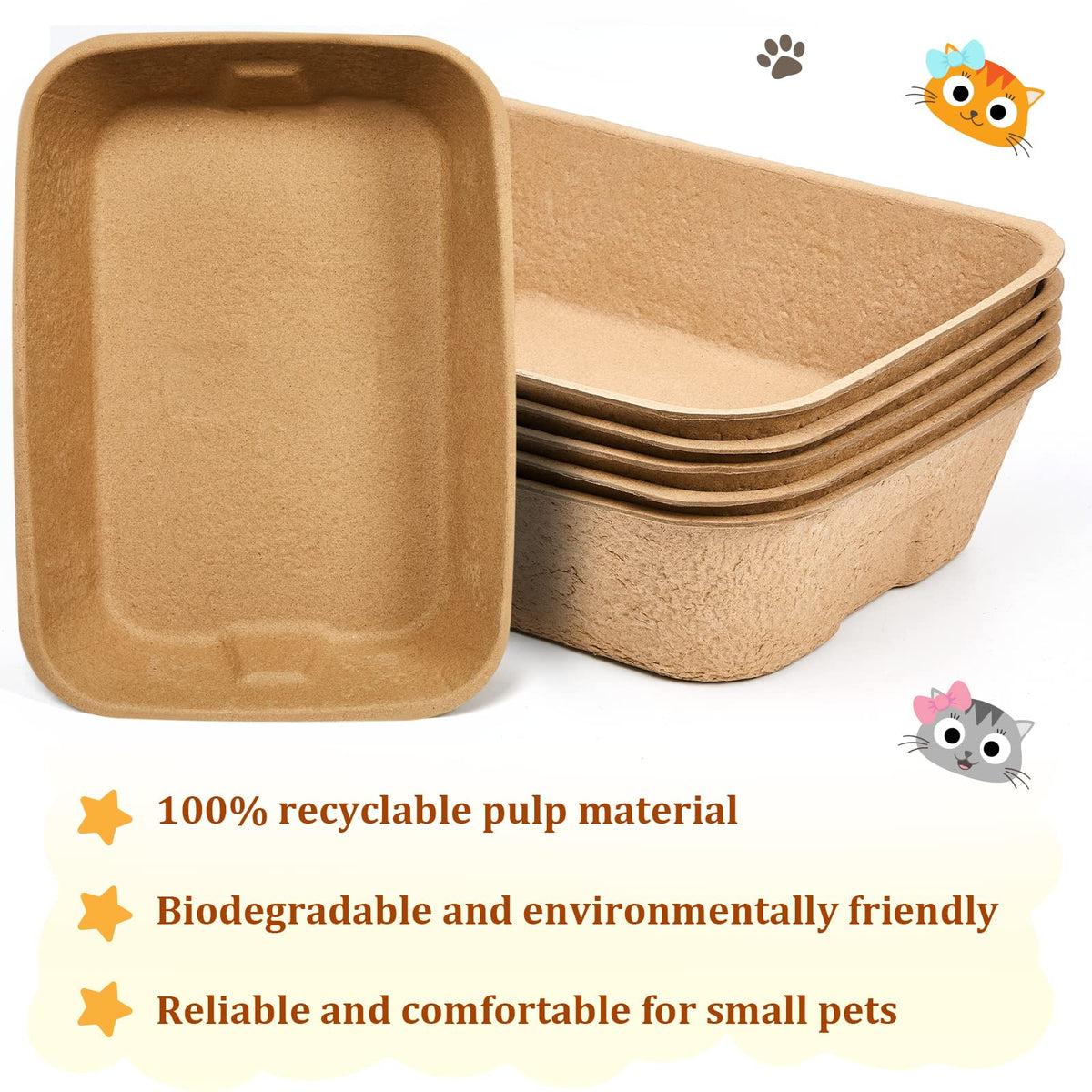 15 Pack Disposable Cat Litter Box Large A684835