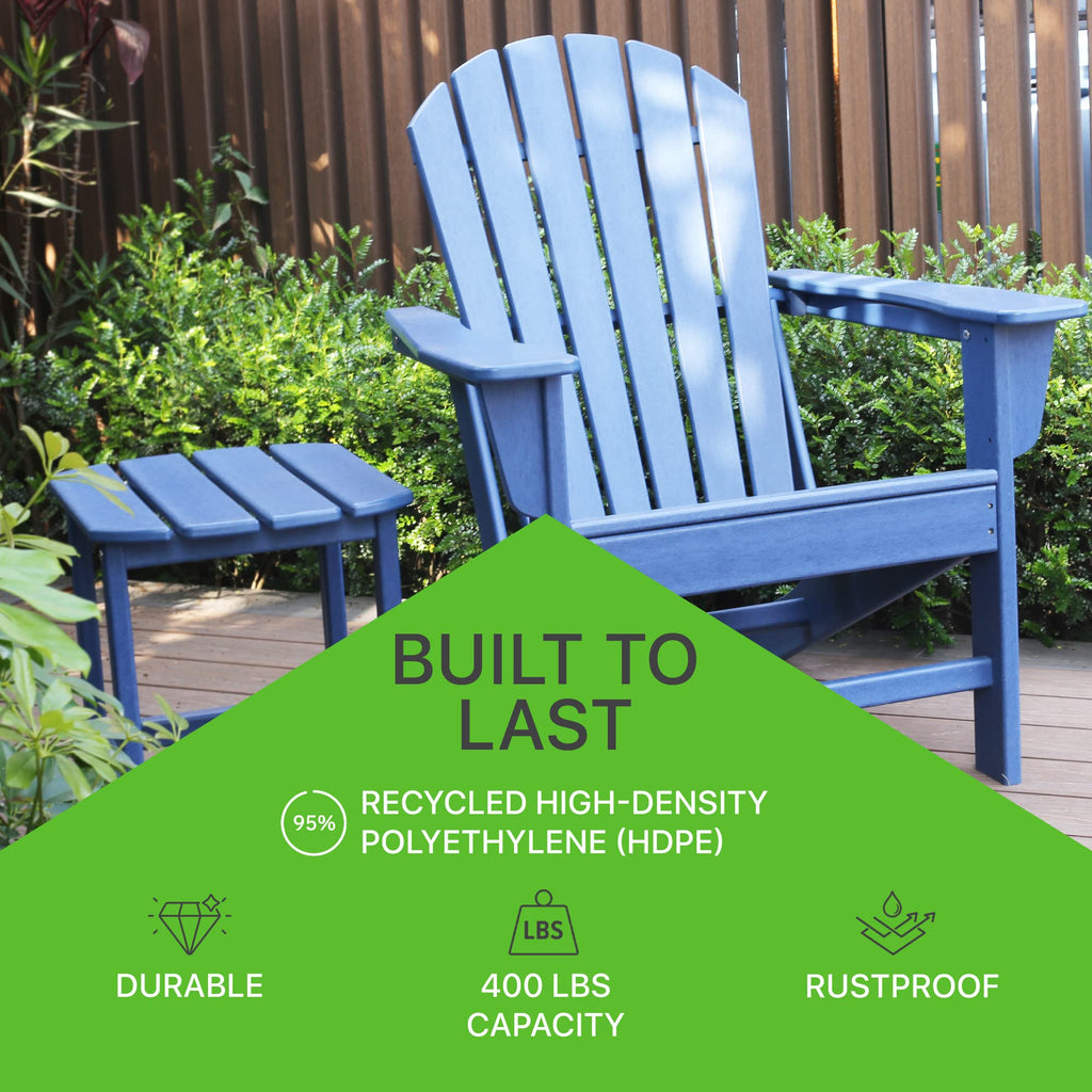 Plastic Weather Resistant Patio Adirondack Chair X44272