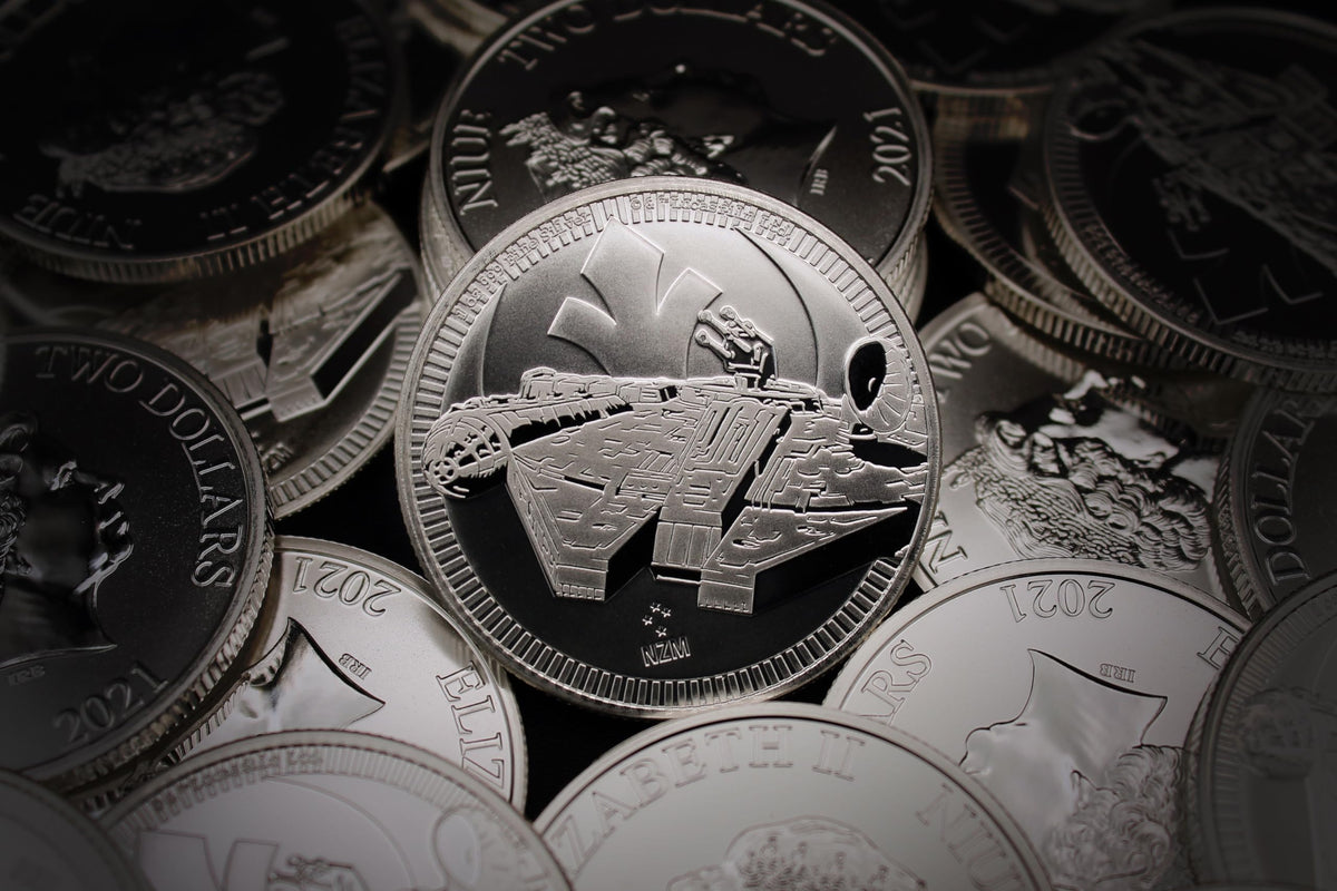1 oz Silver Star Wars Millennium Falcon $2 K462