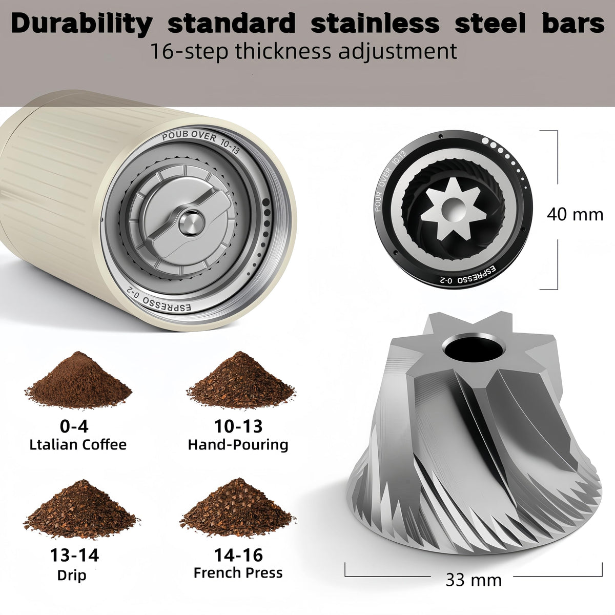 Manual & Electric Burr Coffee Grinder G39103