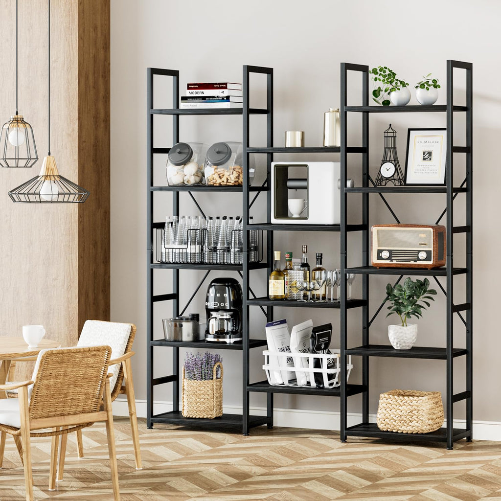 Black 5 Tier Bookshelf Y368