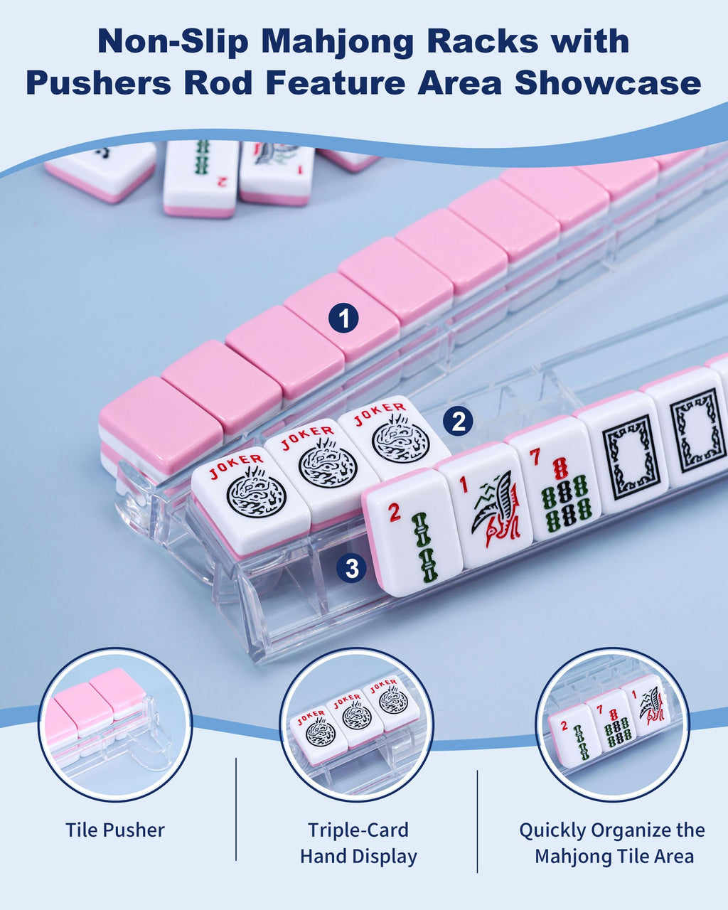 4Pcs Non-Slip Acrylic Mahjong Racks Z437249