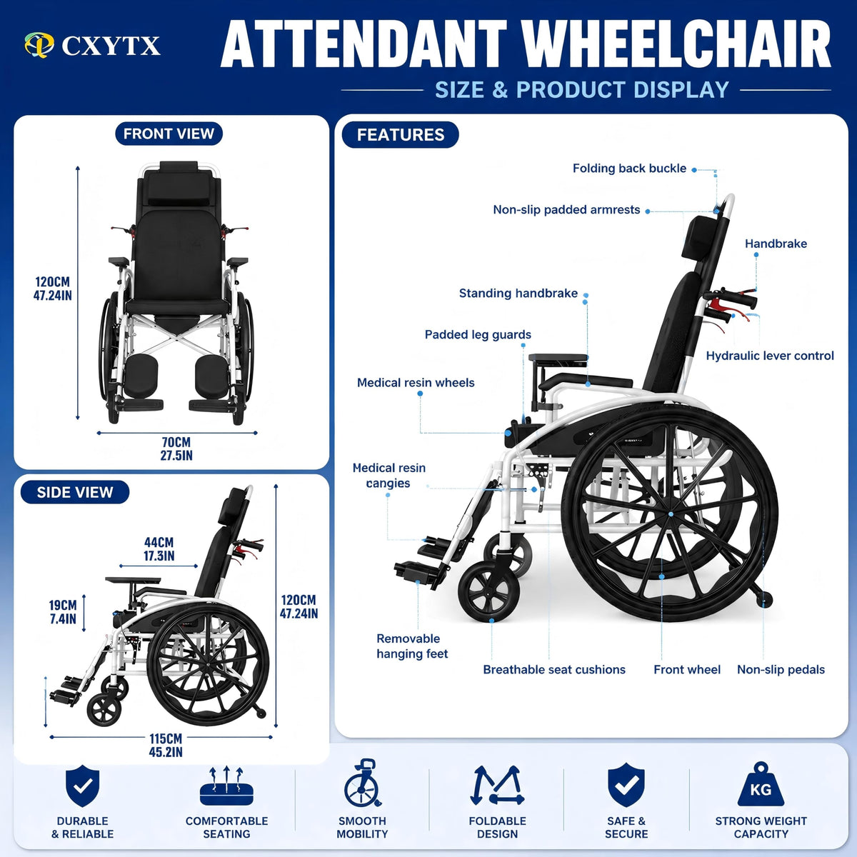 Folding Compact Wheelchair H9457