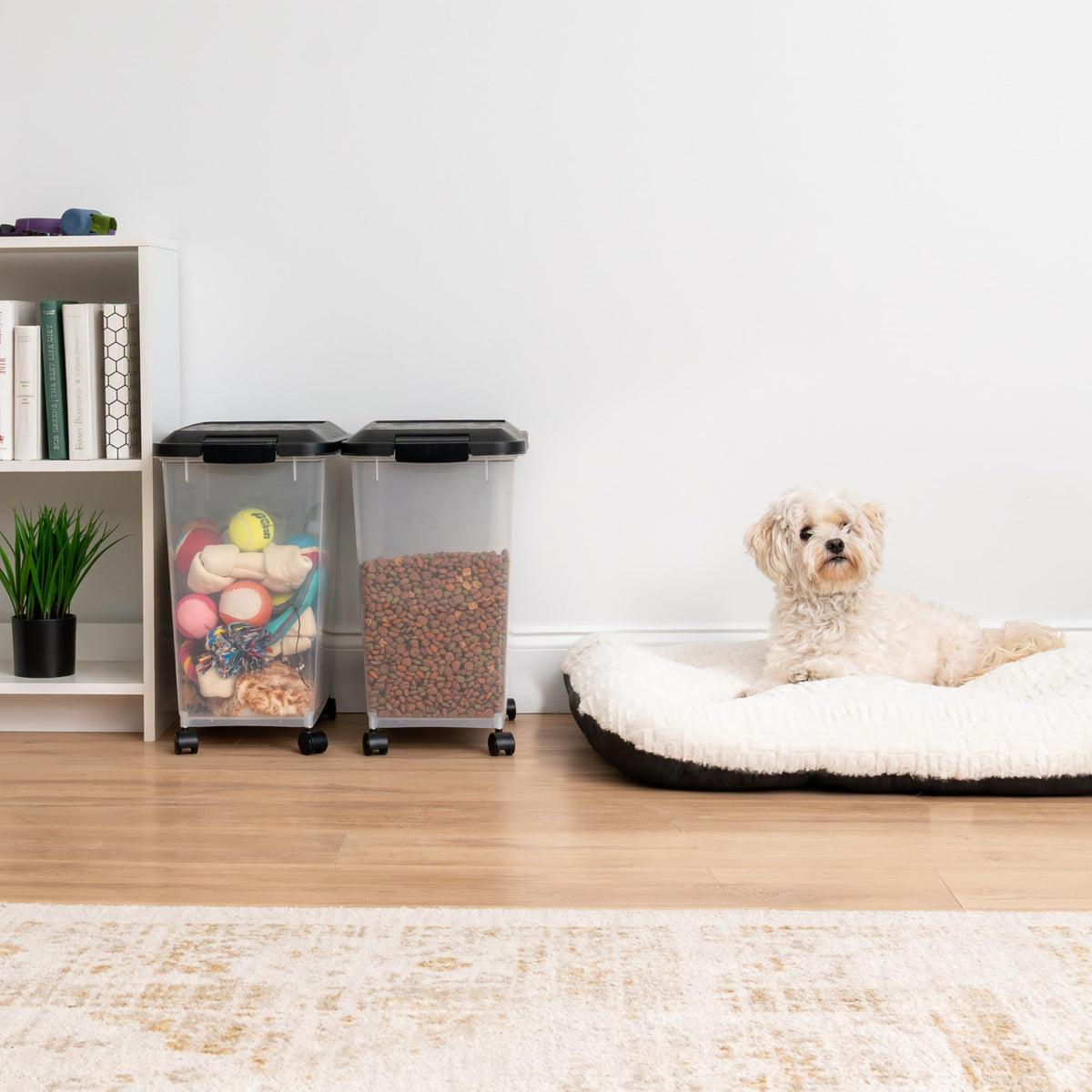 Dog Food Storage Container 2-Pack Black U93370