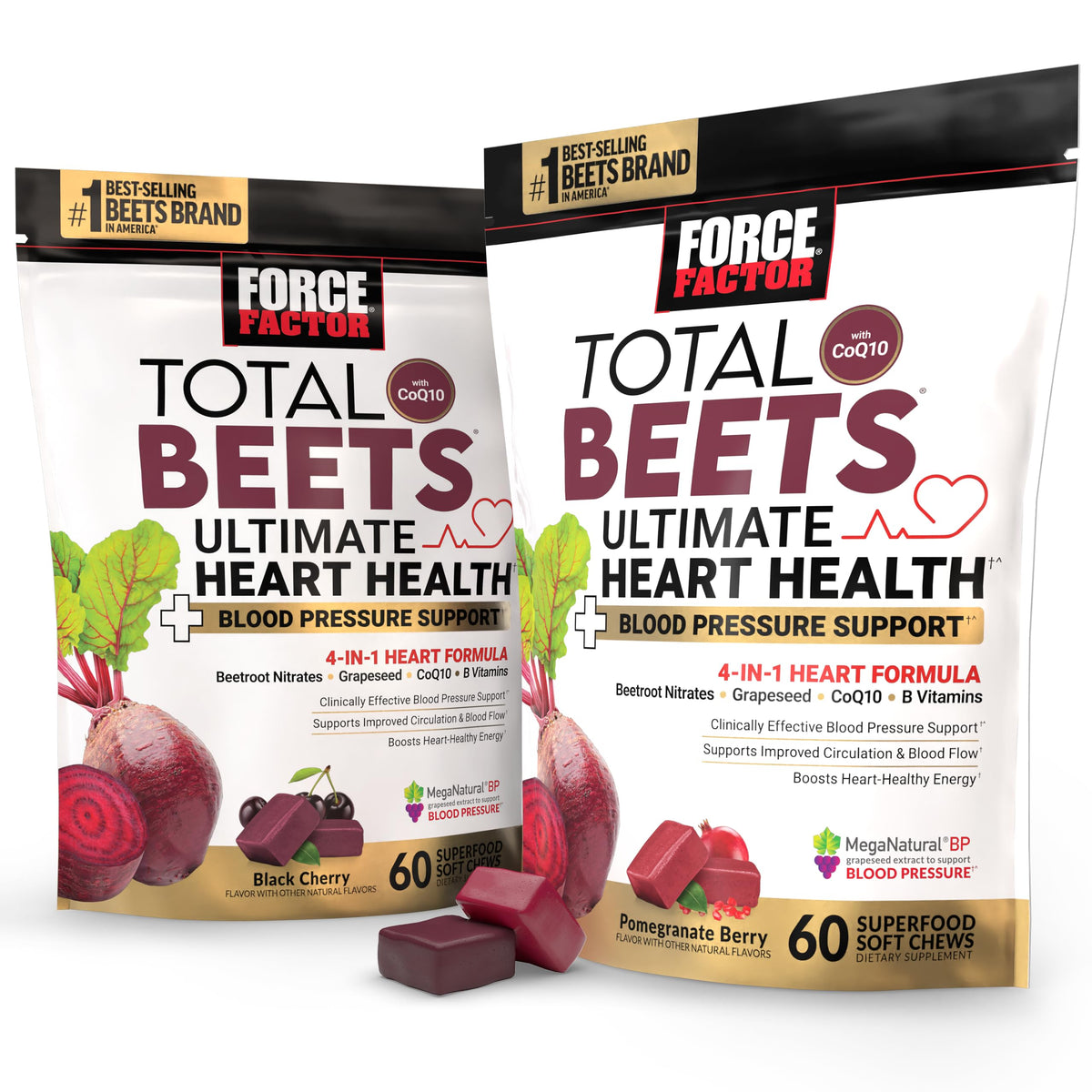Total Beets Heart Health Blood Pressure Support Chews with CoQ10, 60 Soft U715194