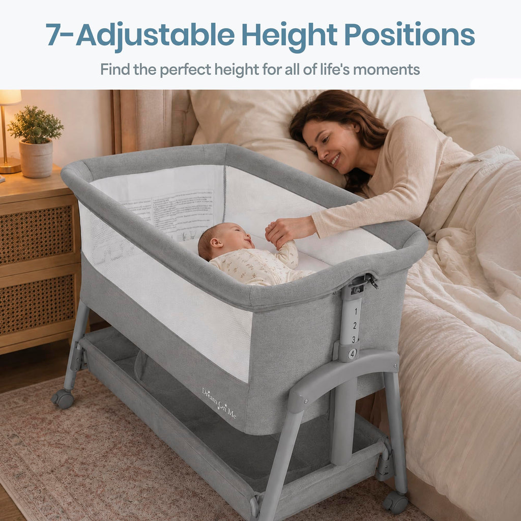 Foldable Portable Bassinet - Gray W241819