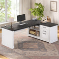 61" L Shaped Desk with Drawers N6977