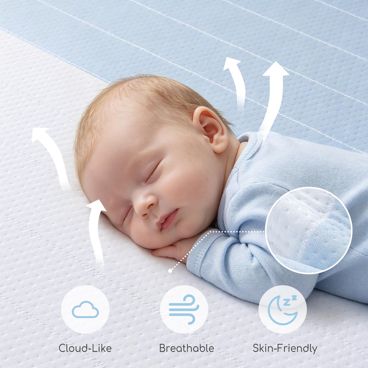 Dual Sided Memory Foam Crib Mattress U347831