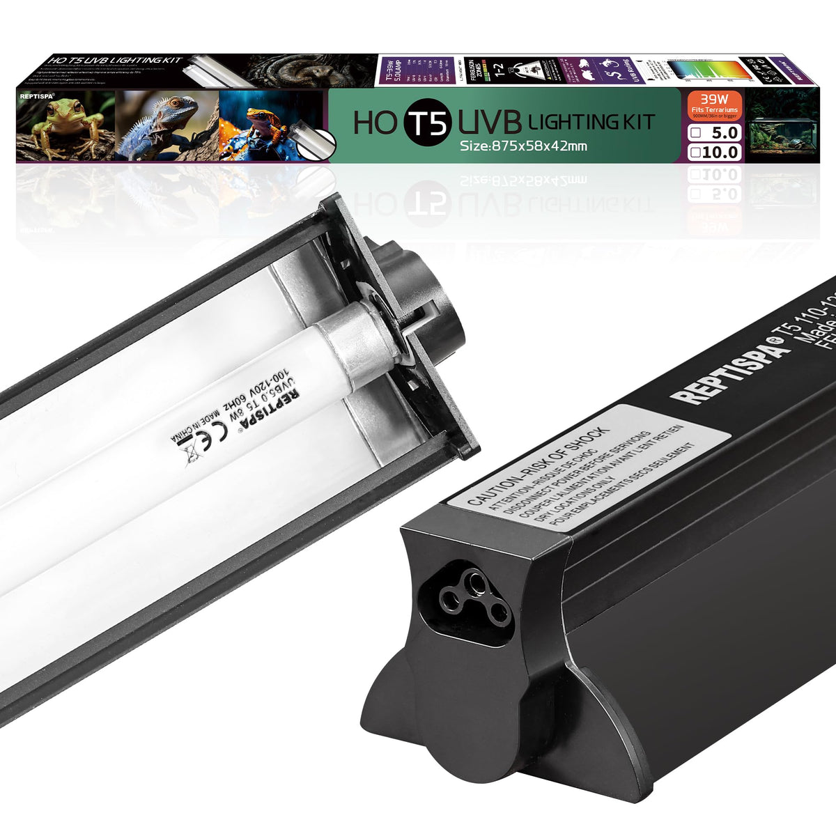 39W T5 HO UVB Fluorescent Reptile Light Combo Kit X60307