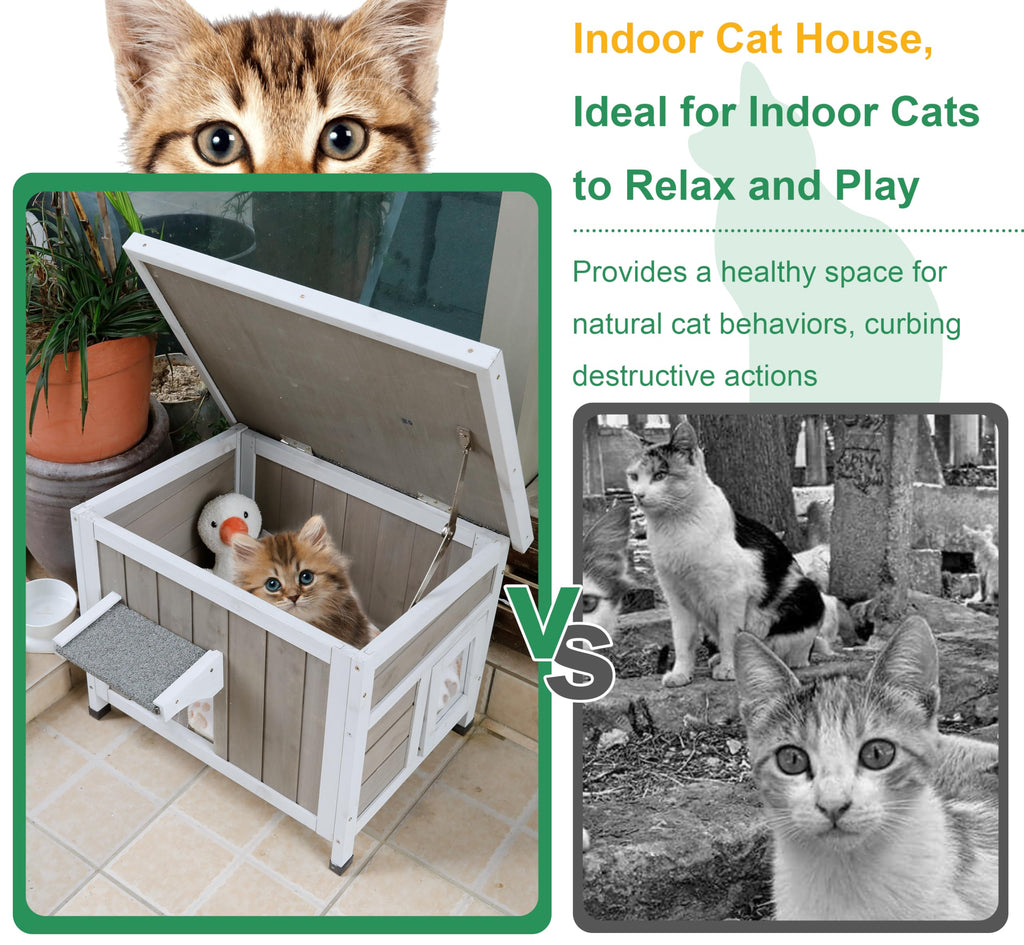Weatherproof Outdoor Cat House V395