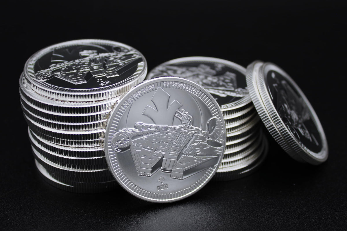 1 oz Silver Star Wars Millennium Falcon $2 K462