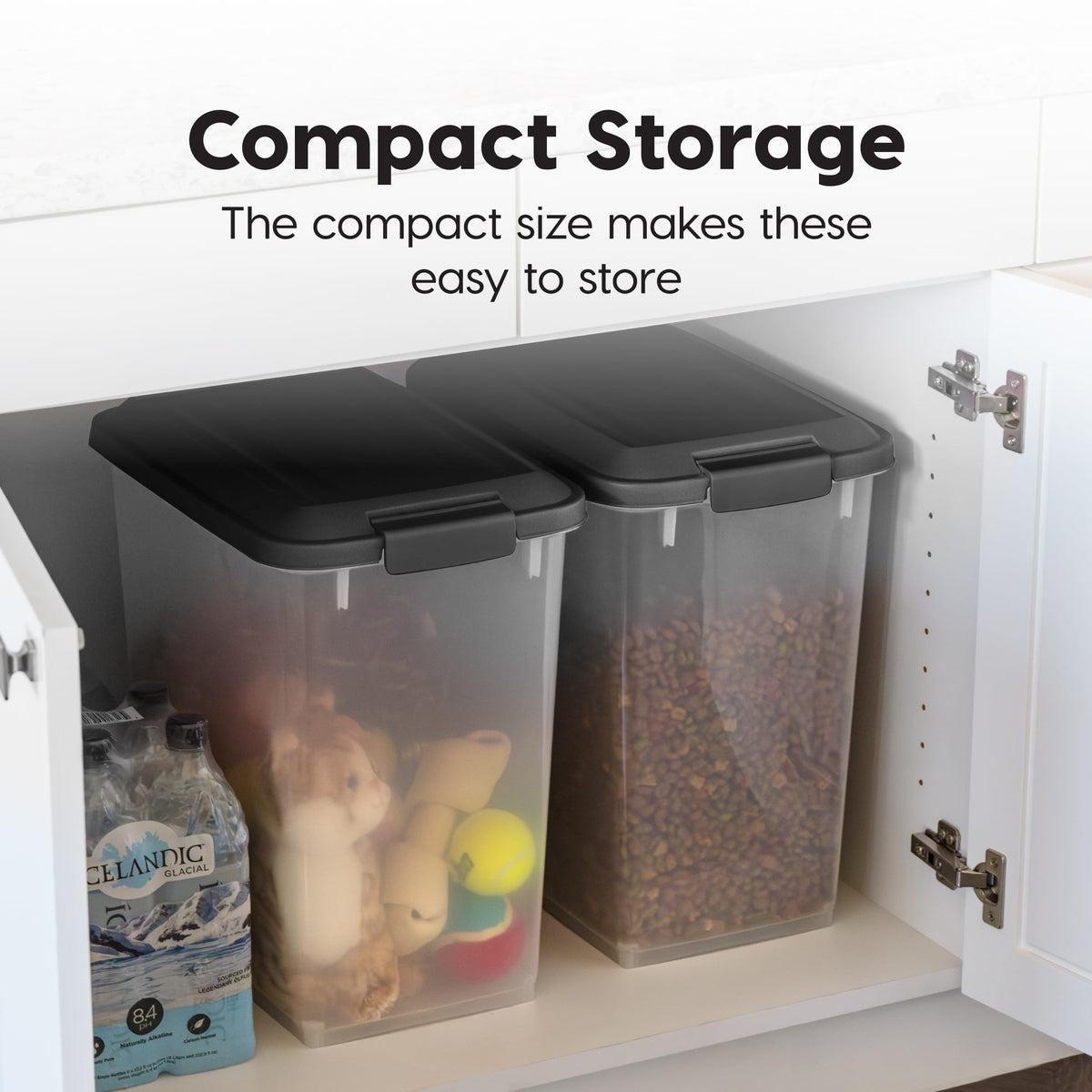 Dog Food Storage Container 2-Pack Black U93370