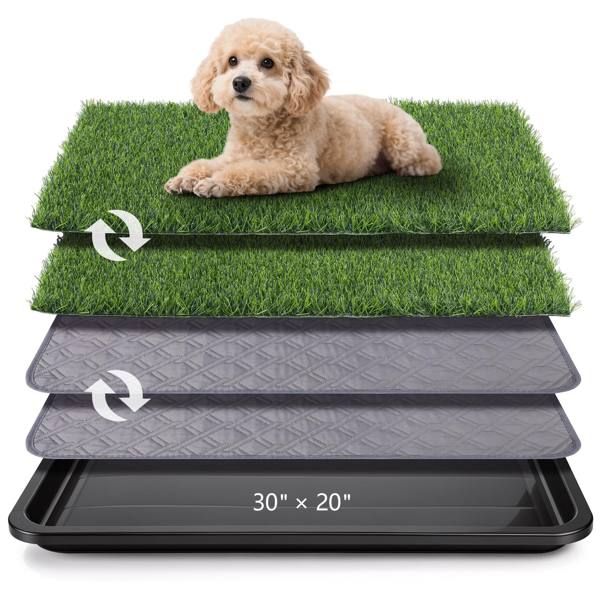 Dog Grass Pad with Tray 30 x 20 in U439