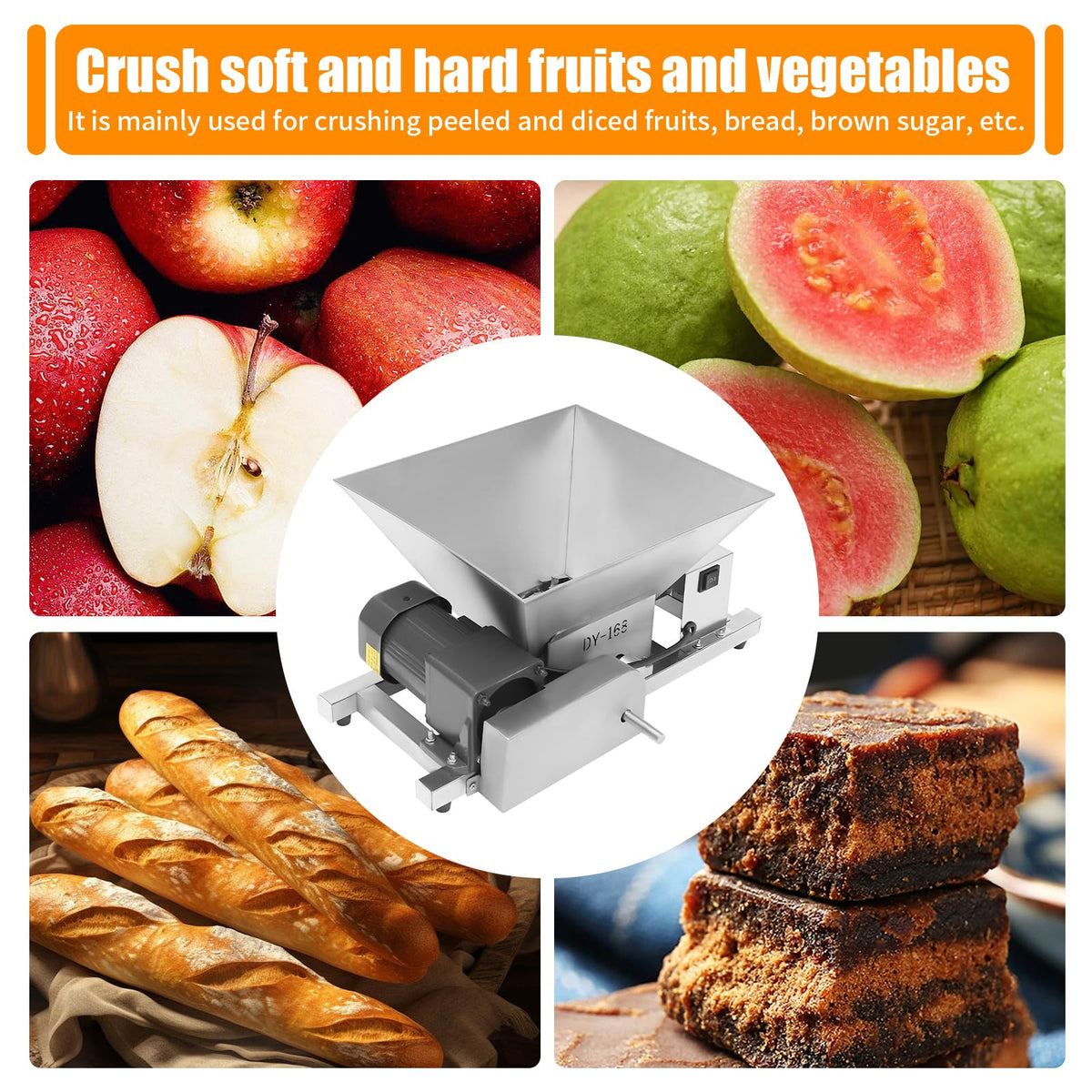 4L Stainless Steel Electric Fruit Crusher U30813