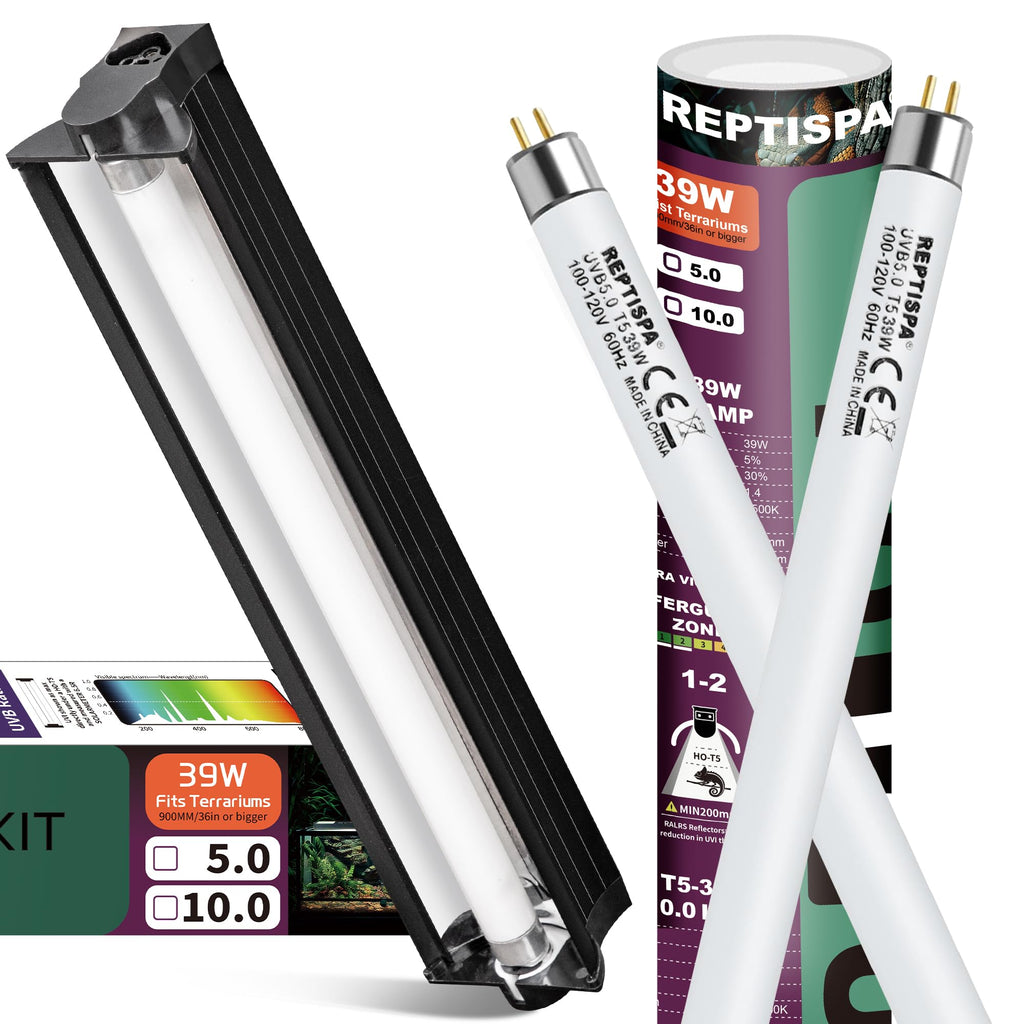 39W T5 HO UVB Fluorescent Reptile Light Combo Kit X60307