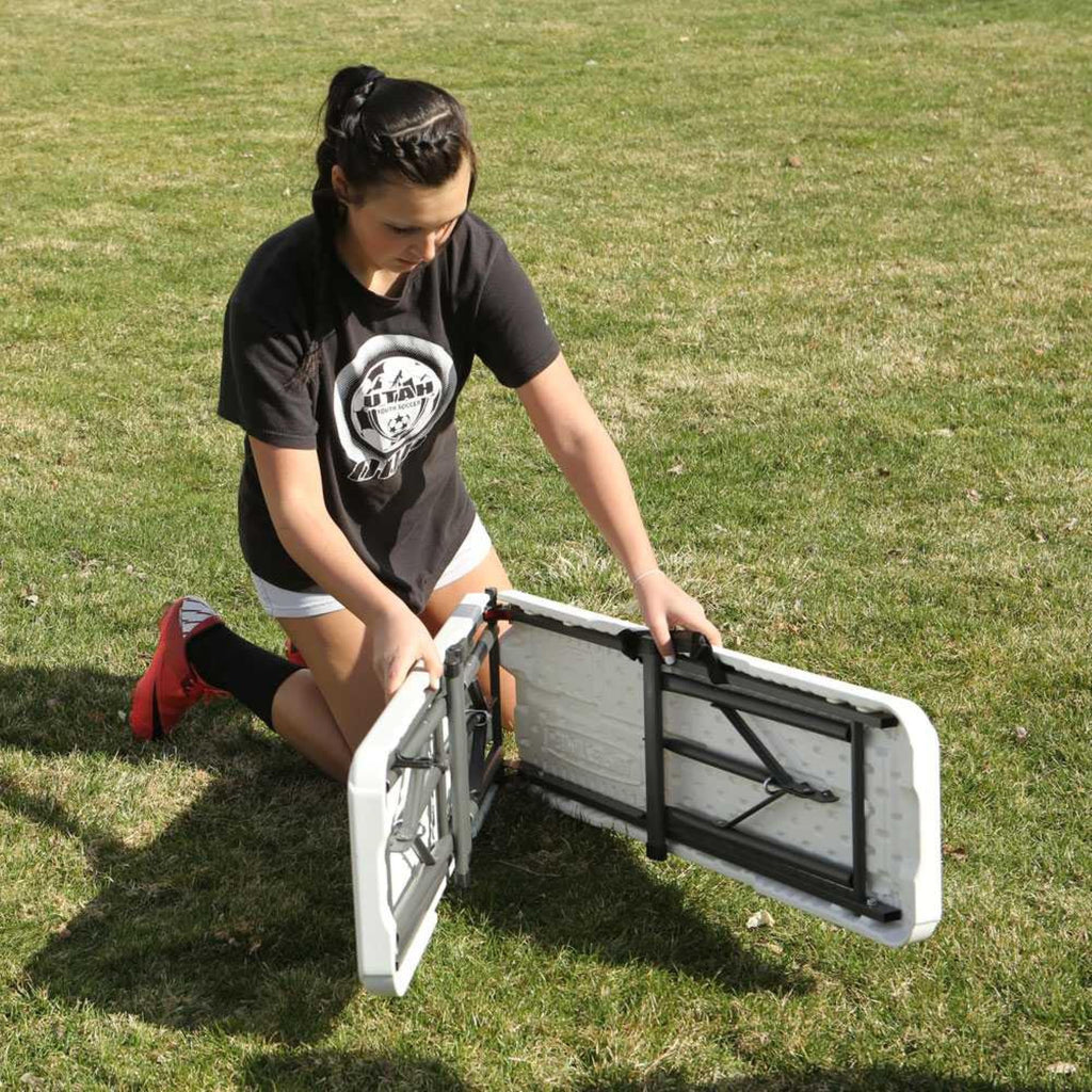 Portable Folding Bench, 6-Foot, UV-Resistant, Powder-Coated Steel W463046