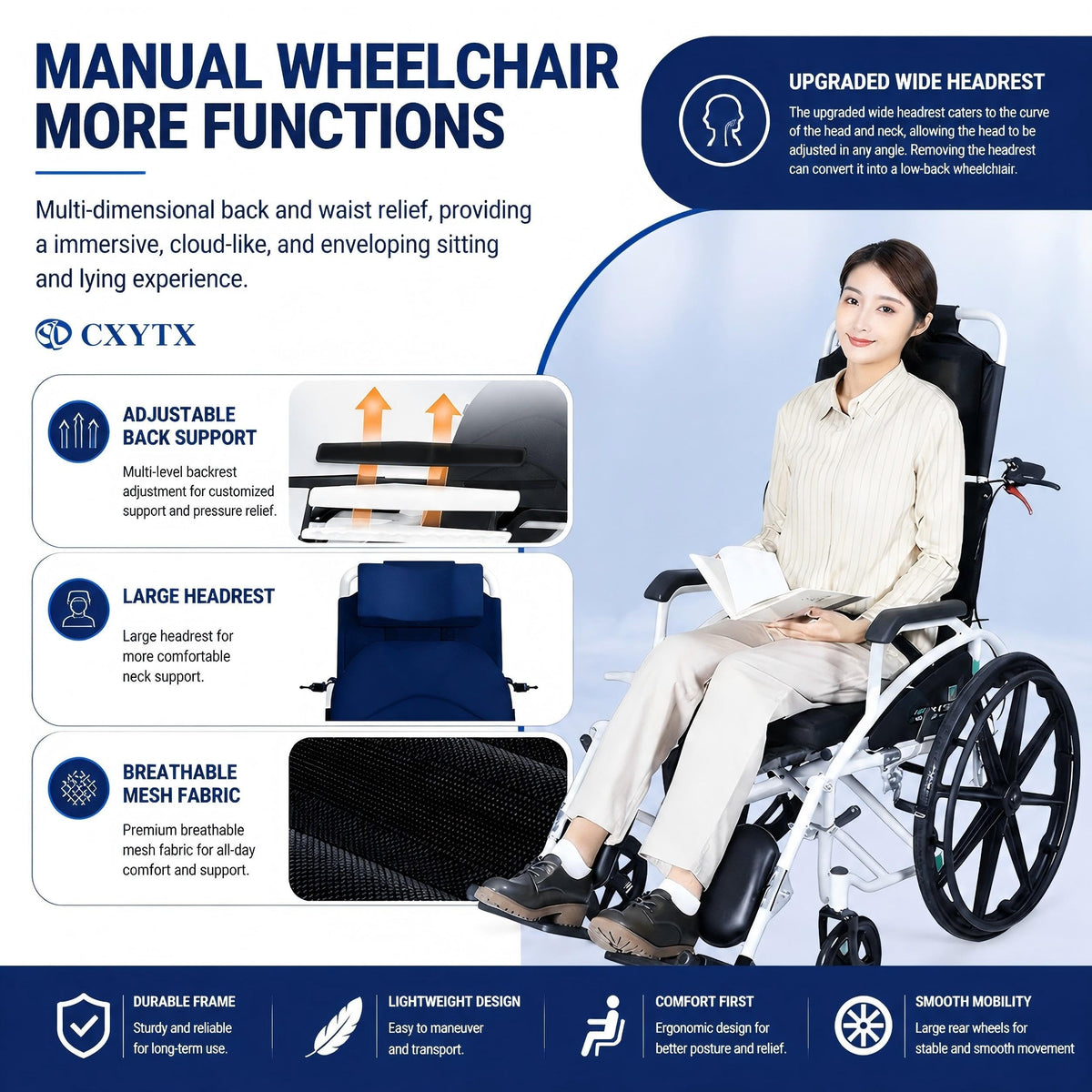 Folding Compact Wheelchair H9457