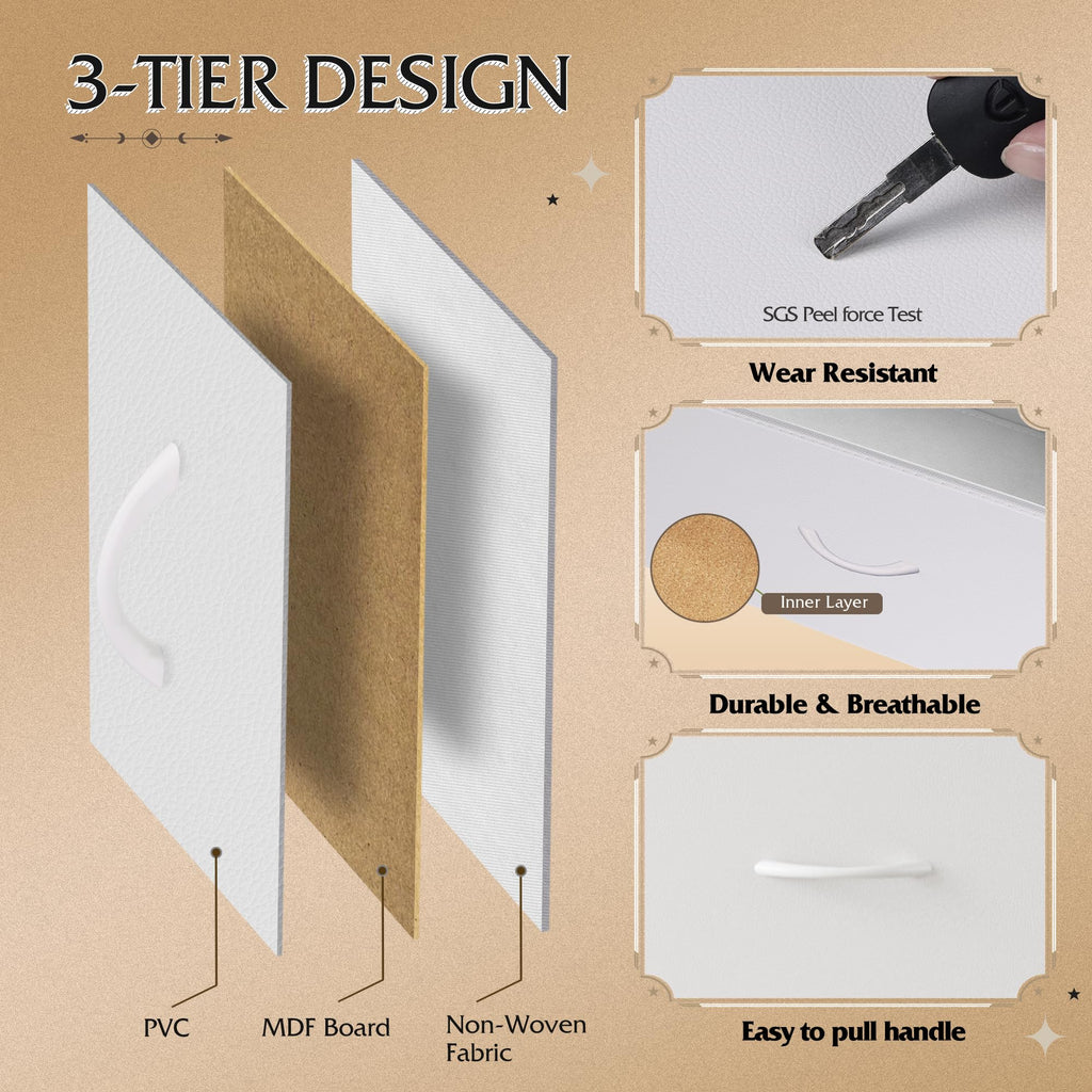 White 8 Drawer Dresser H900
