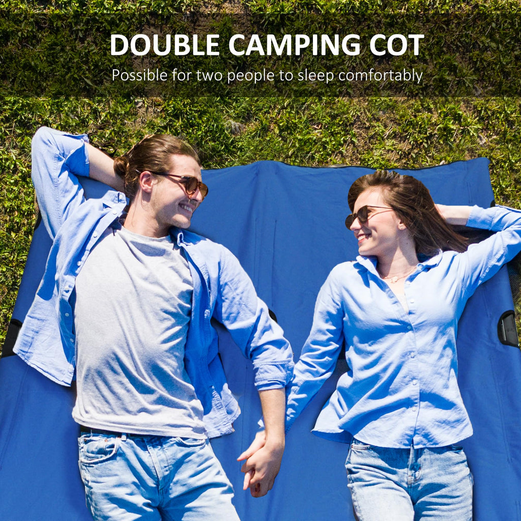 2 Person Folding Camping Cot with Carry Bag E71637