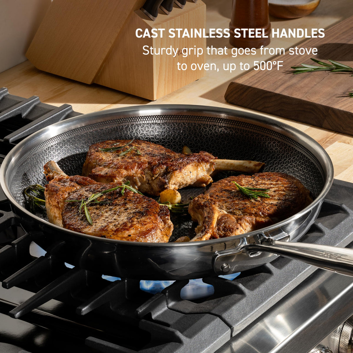 3 Piece Stainless Steel Frypan Cookware Set X322