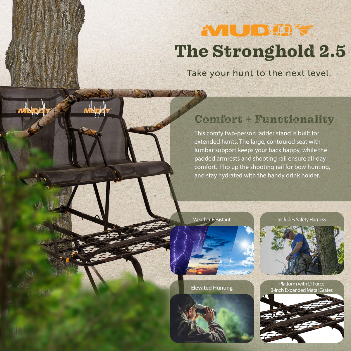 Hunting Deer Ladder Stand 20 ft with Blind Kit G344