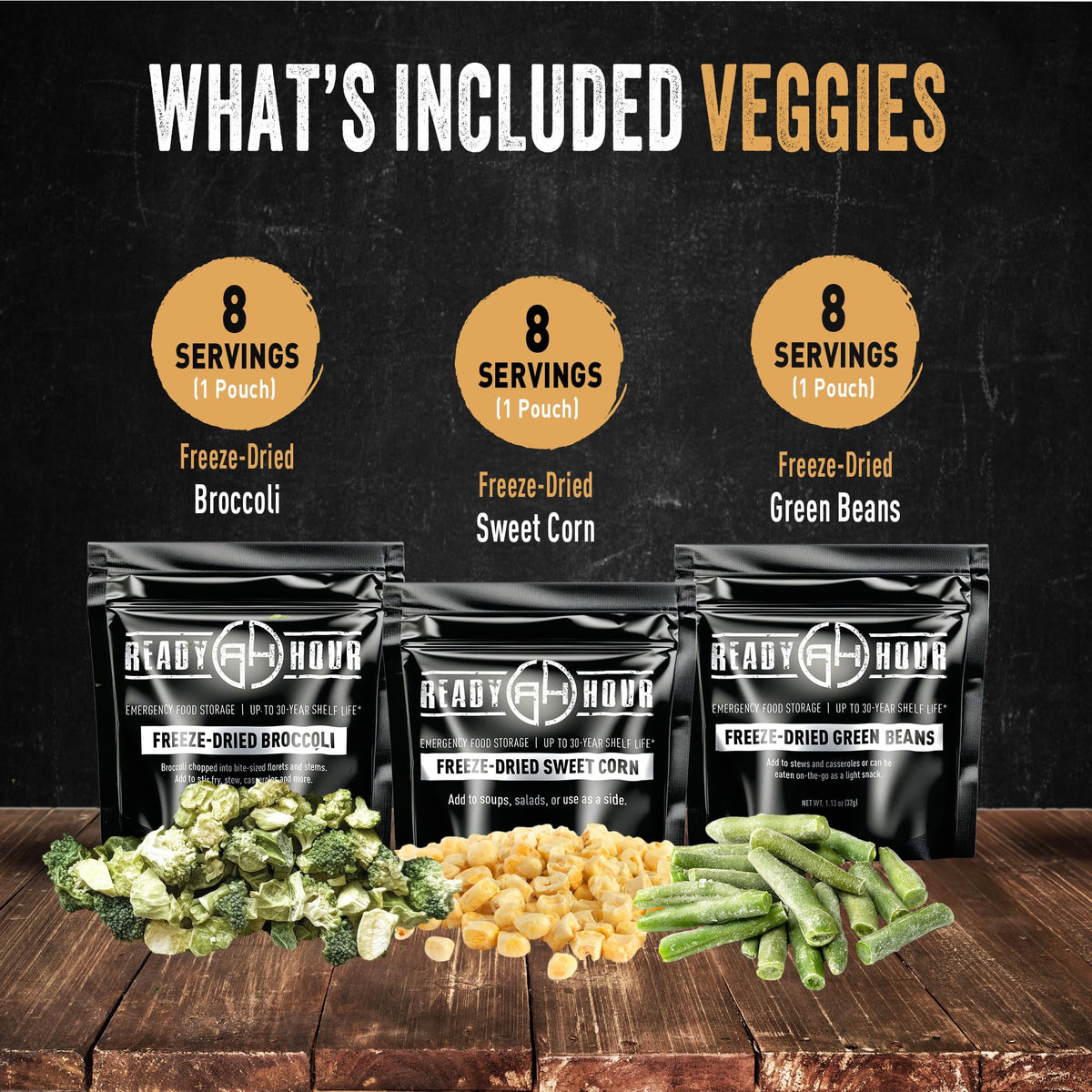 Fruit & Veggie Mix Freeze-Dried Food 56 Servings H45754